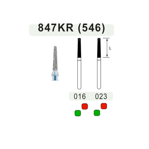 Бор TEKA (Італія), алмазний для Т/Н 847KR, конус c заокругленим краєм, 1 шт.