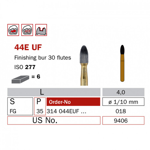 Бор ТВС Dia-Tessin FGU44/018, фінір, 30 граней