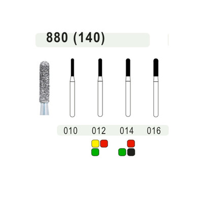 Бор TEKA (Італія), алмазний для Т/Н 880, циліндр з круглим кінцем, 1 шт.