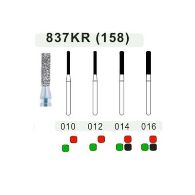 Бор TEKA (Італія), алмазний для Т/Н 837KR, циліндр з заокругленим краєм, 1 шт.