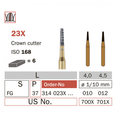 Бор ТВС FG 23X/12, DIACARB, для розрізання коронок