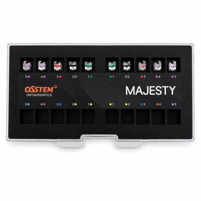 MAJESTY SLC самолігуючі керамічні брекети ROTH 022, MBT 022, верх 5-5