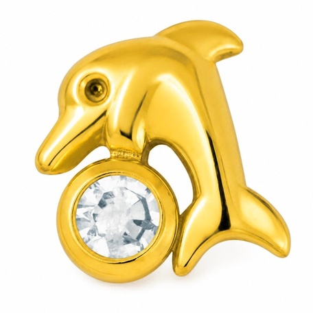 TW30 - Дельфін з діамантом (Gold)