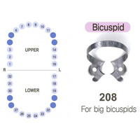 Кламп для кофердама, K-Clamp № 208, 1 шт.