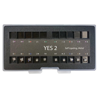 YES-2, самолігуючі металеві брекети, Roth 022, низ 5-5